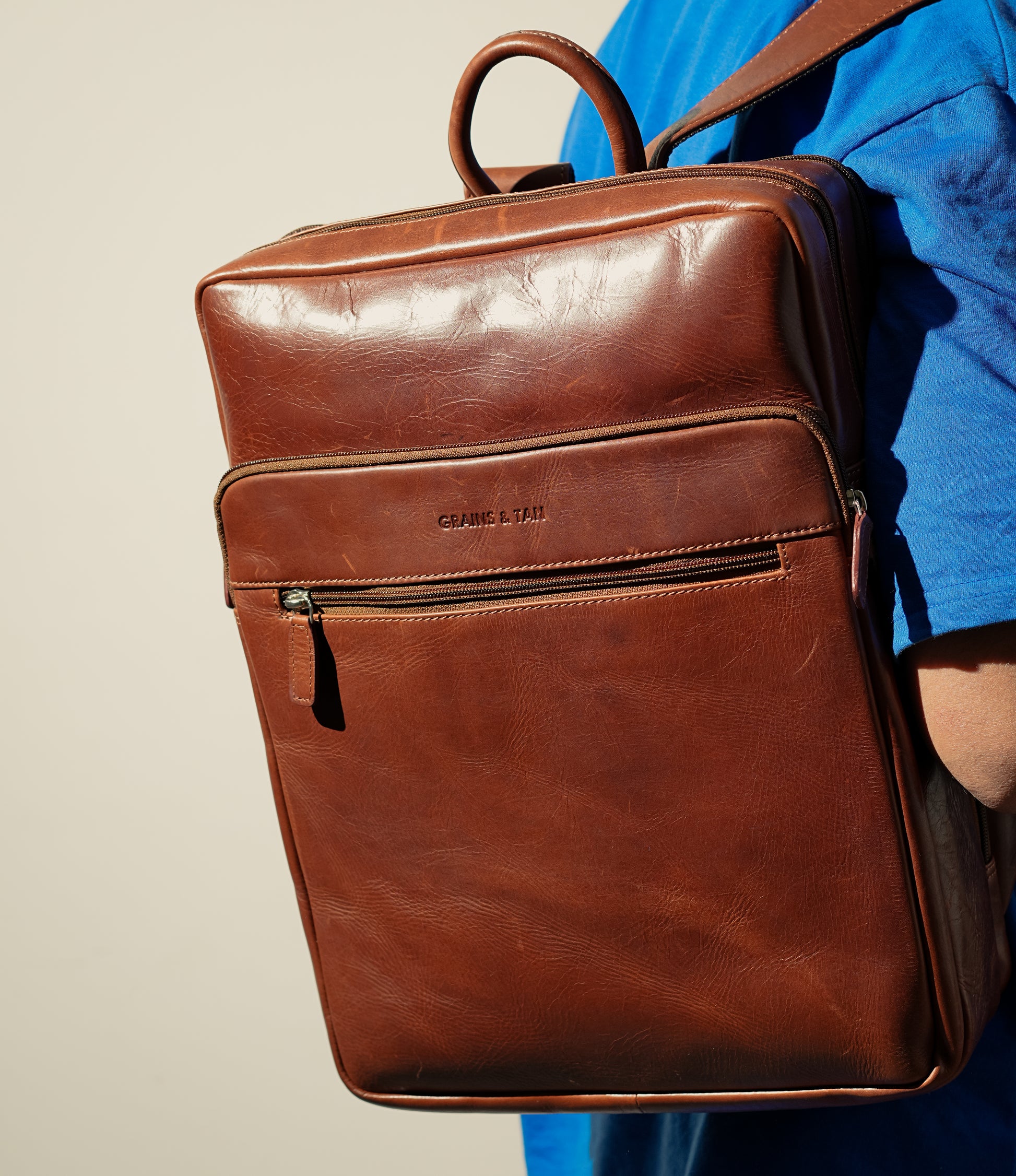Leather Large Backpack | G&T