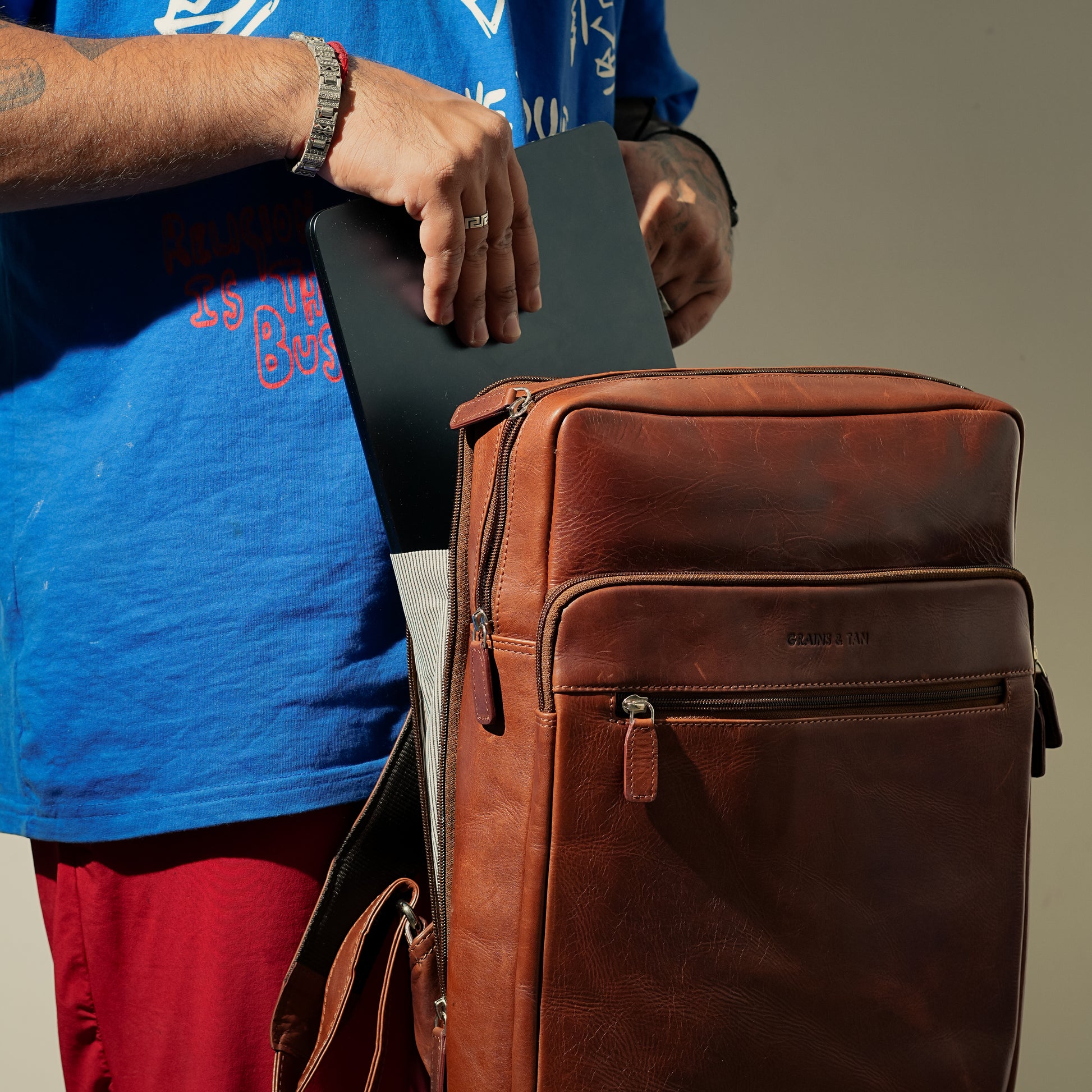 Leather Large Backpack | G&T