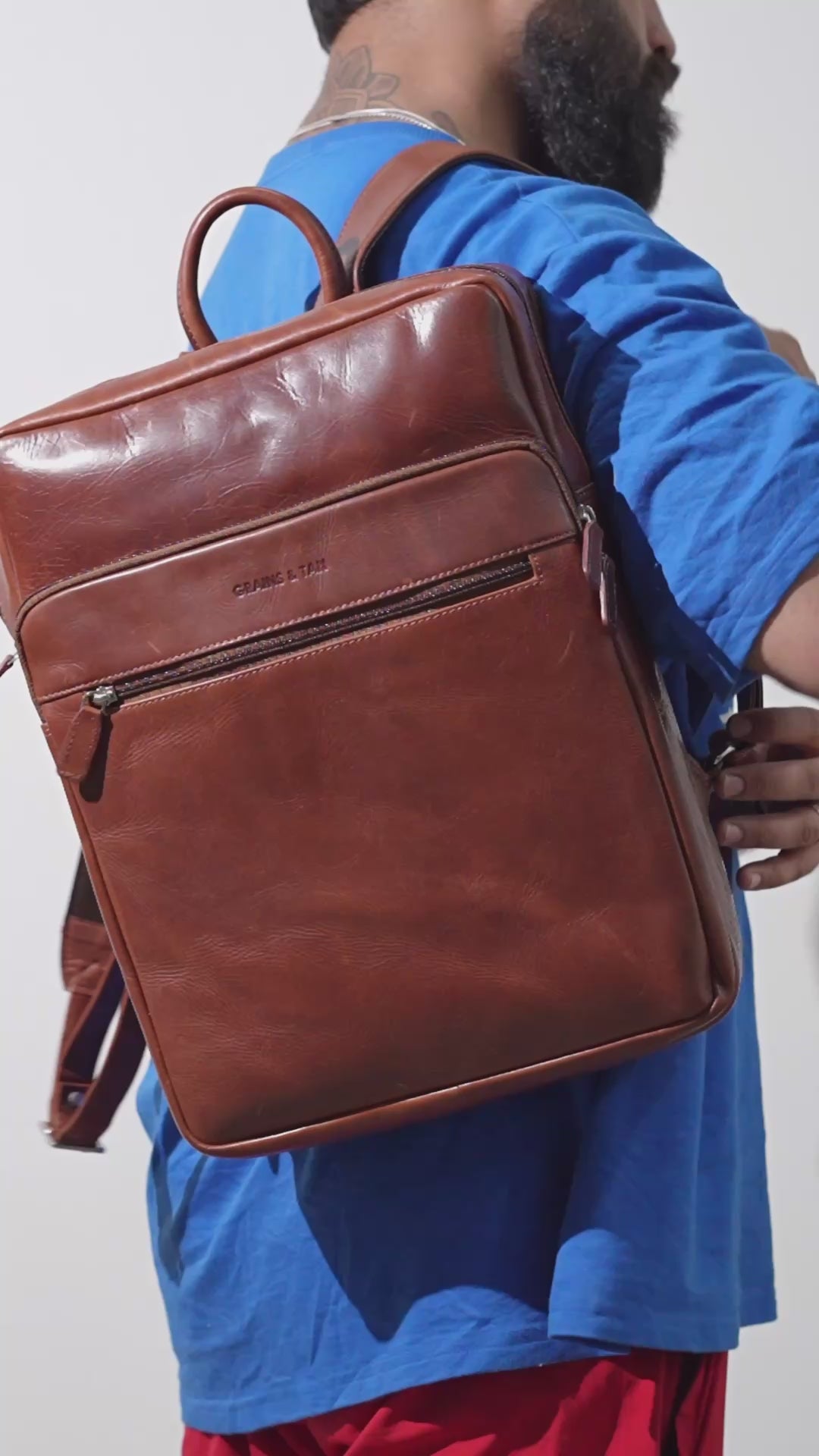 Leather Large Backpack | G&T