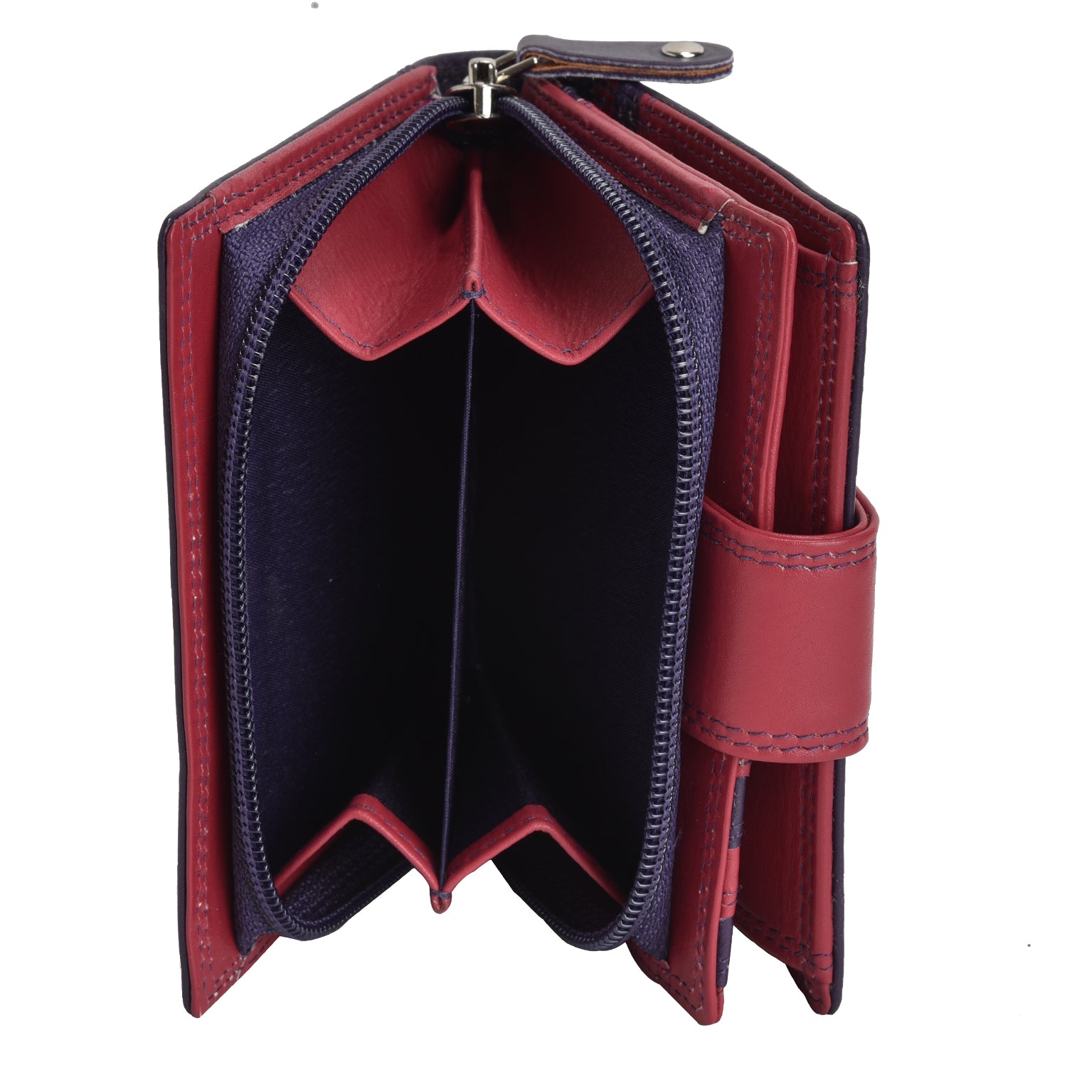 G&T-TP4 Full-grain Leather Medium Tab Purse with Change Section (RFID Protected)