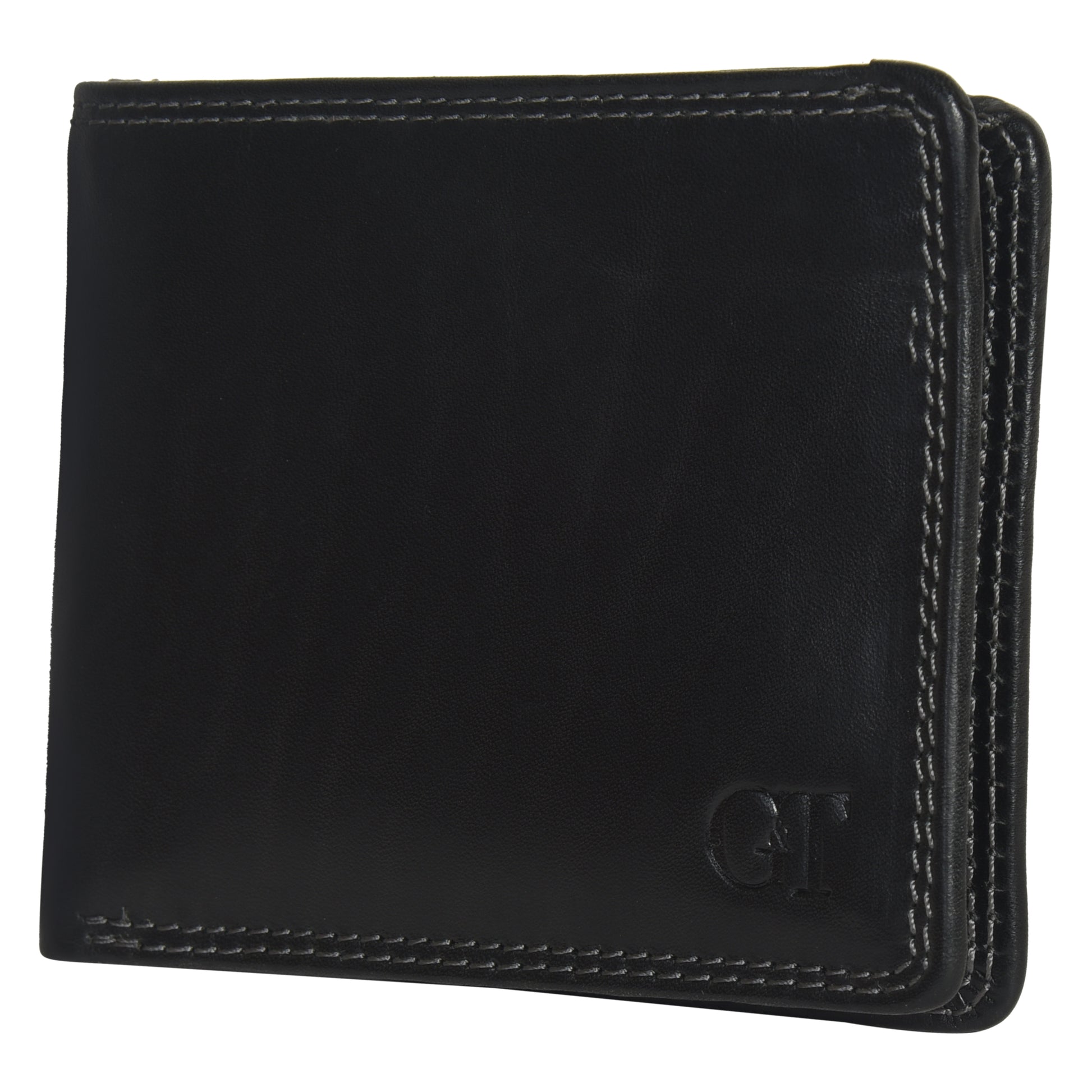 GT-003BF Tan Full-Grain Leather Bi-Fold Wallet: Slim RFID Wallet