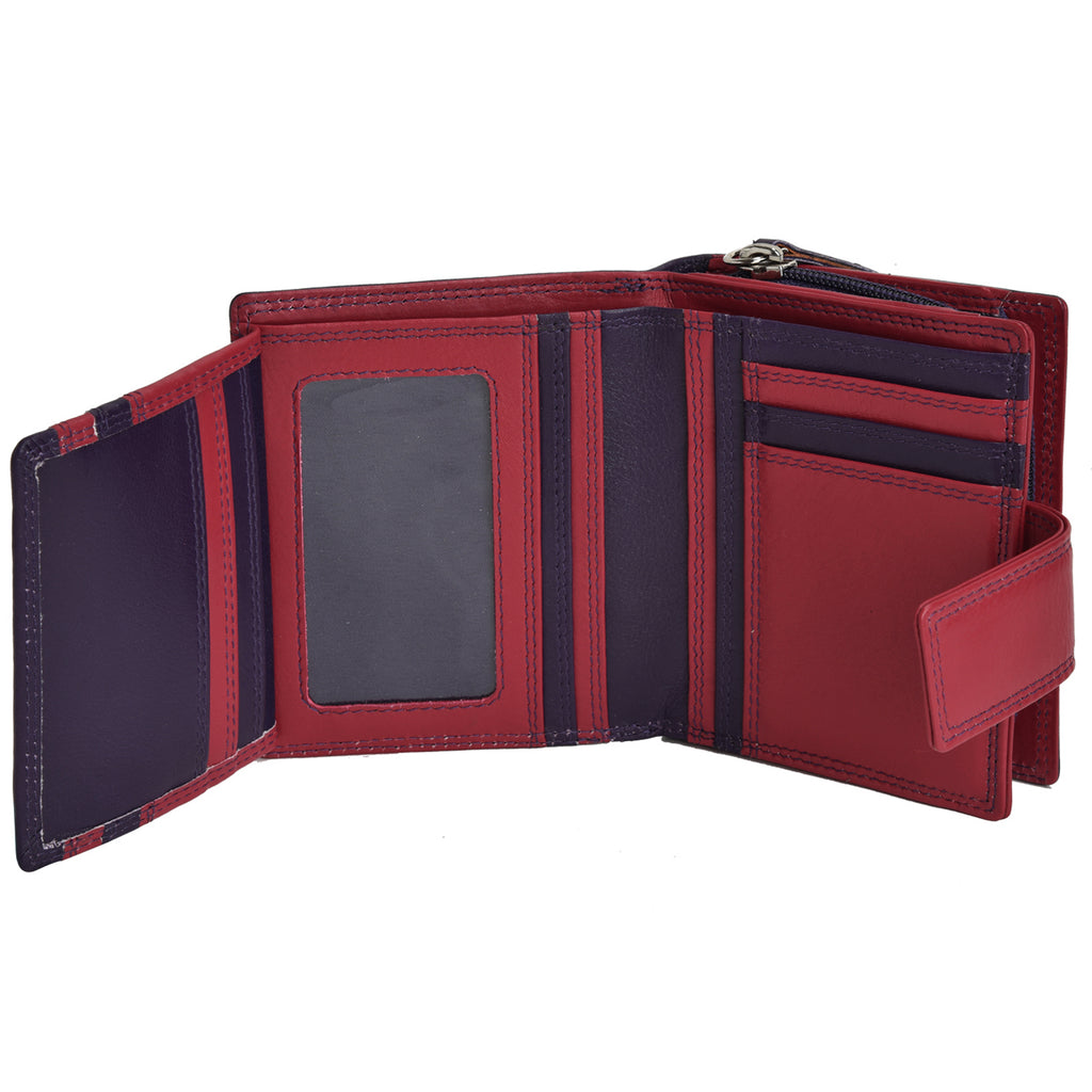 G&T-TP4 Full-grain Leather Medium Tab Purse with Change Section (RFID Protected)