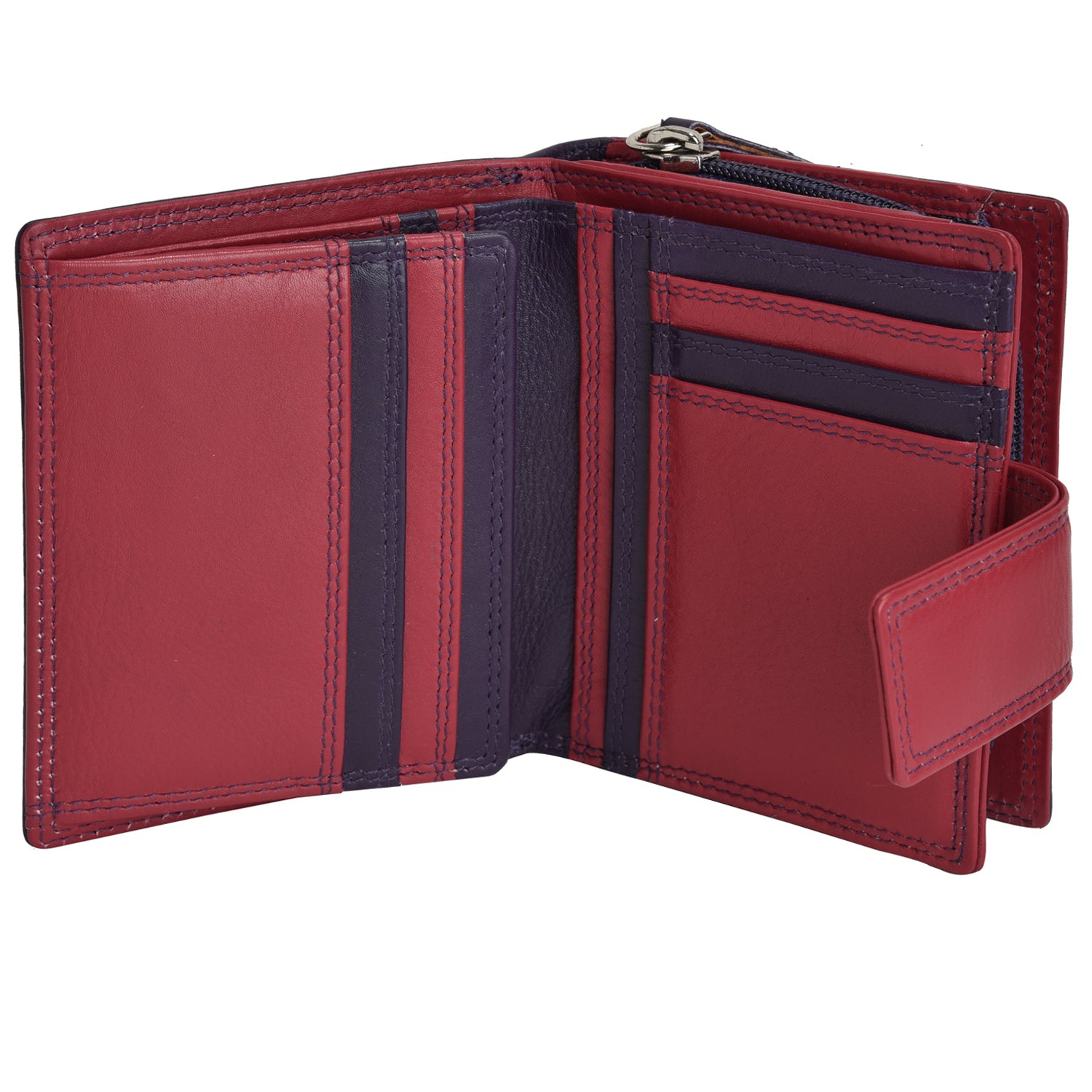 G&T-TP4 Full-grain Leather Medium Tab Purse with Change Section (RFID Protected)