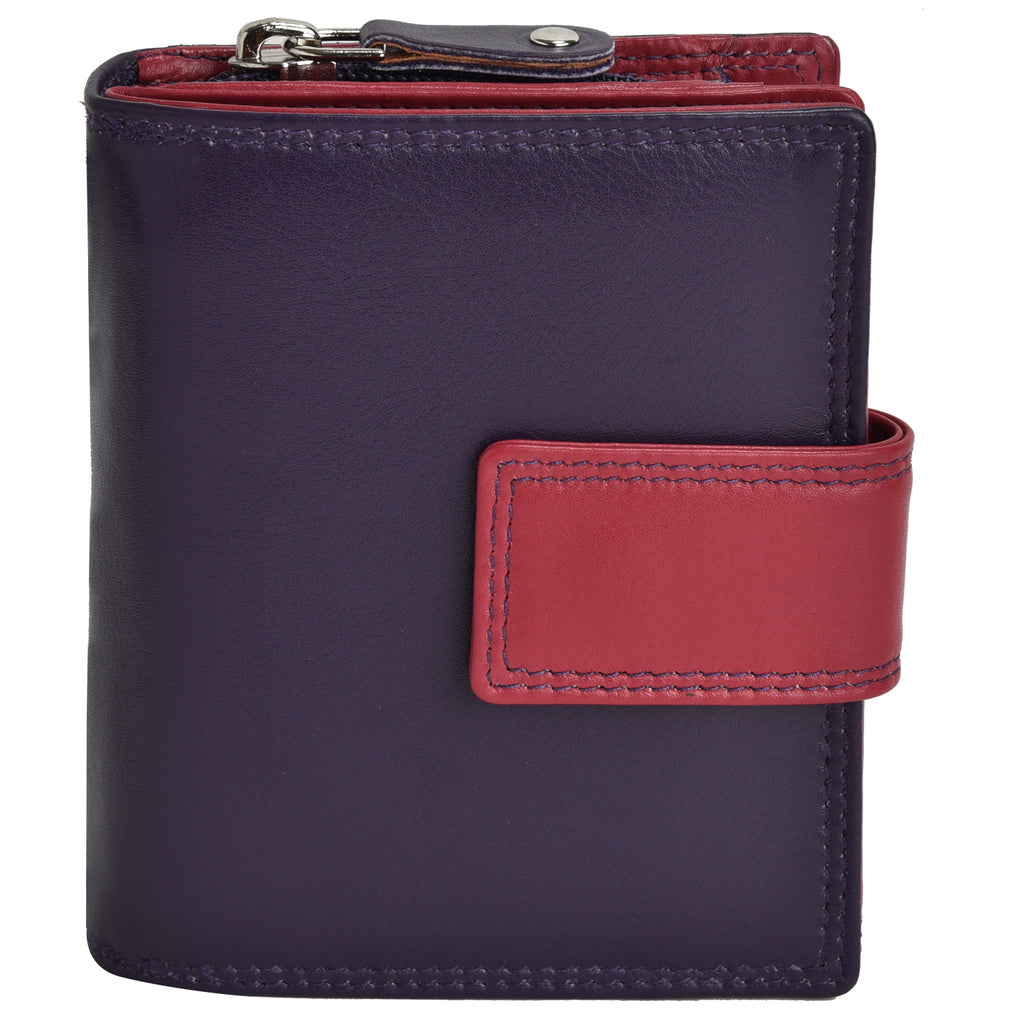 G&T-TP4 Full-grain Leather Medium Tab Purse with Change Section (RFID Protected)