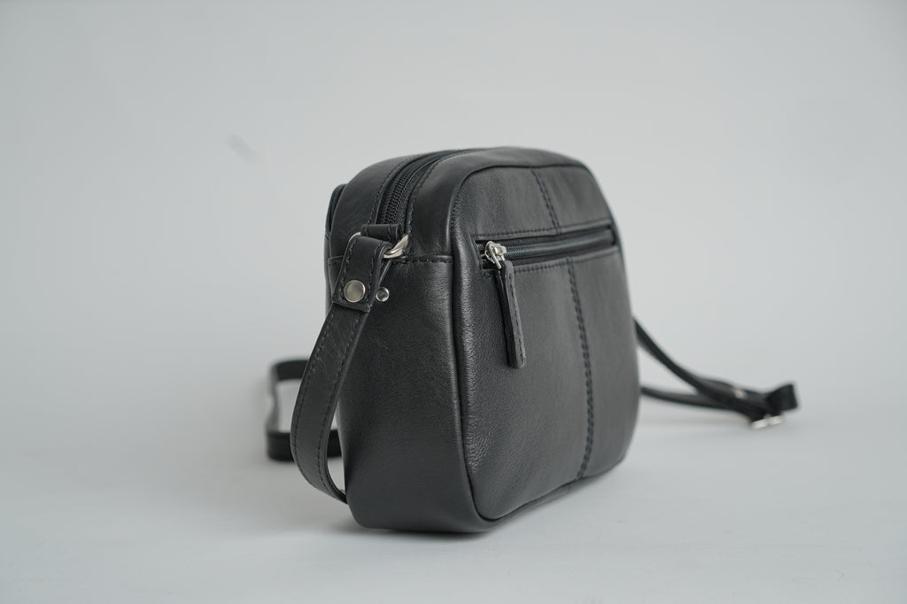 GT-H92B Full-Grain Leather Small Crossbody Bag with Adjustable Strap