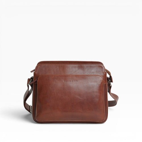 Belgrave Elegance Classic Multi-Compartment Handbag | Grains & Tan