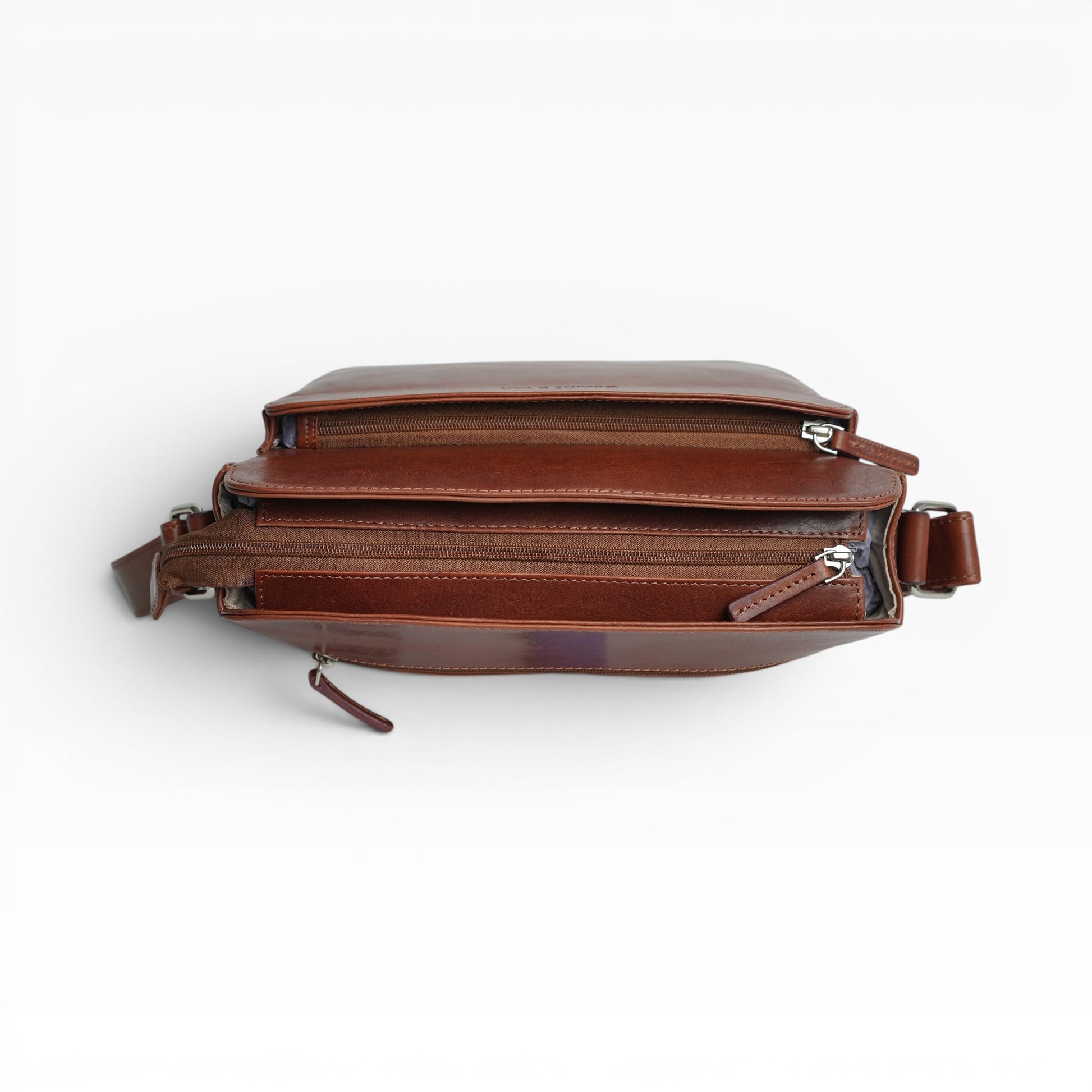 Belgrave Elegance Classic Multi-Compartment Handbag | Grains & Tan