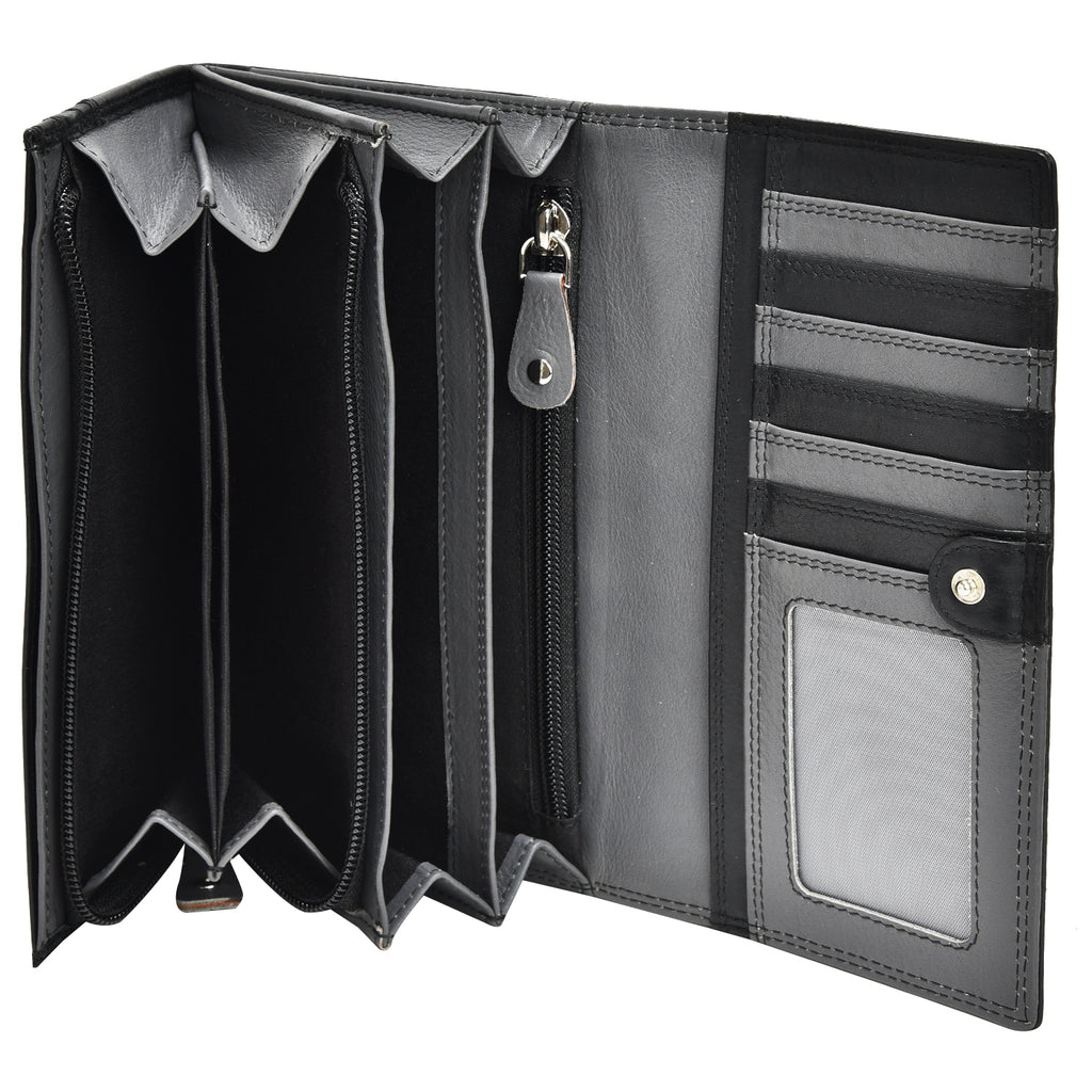 GT-TP5 G&T Full-grain Leather Large Ladies' Purse, Long Purse (RFID Protected)