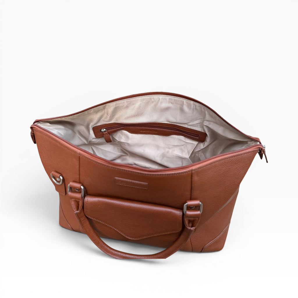 The Windermere Leather Weekender Bag – Premium Full Grain Leather Holdall | Travel Duffel Bag