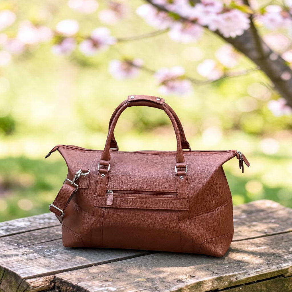 The Windermere Leather Weekender Bag – Premium Full Grain Leather Holdall | Travel Duffel Bag