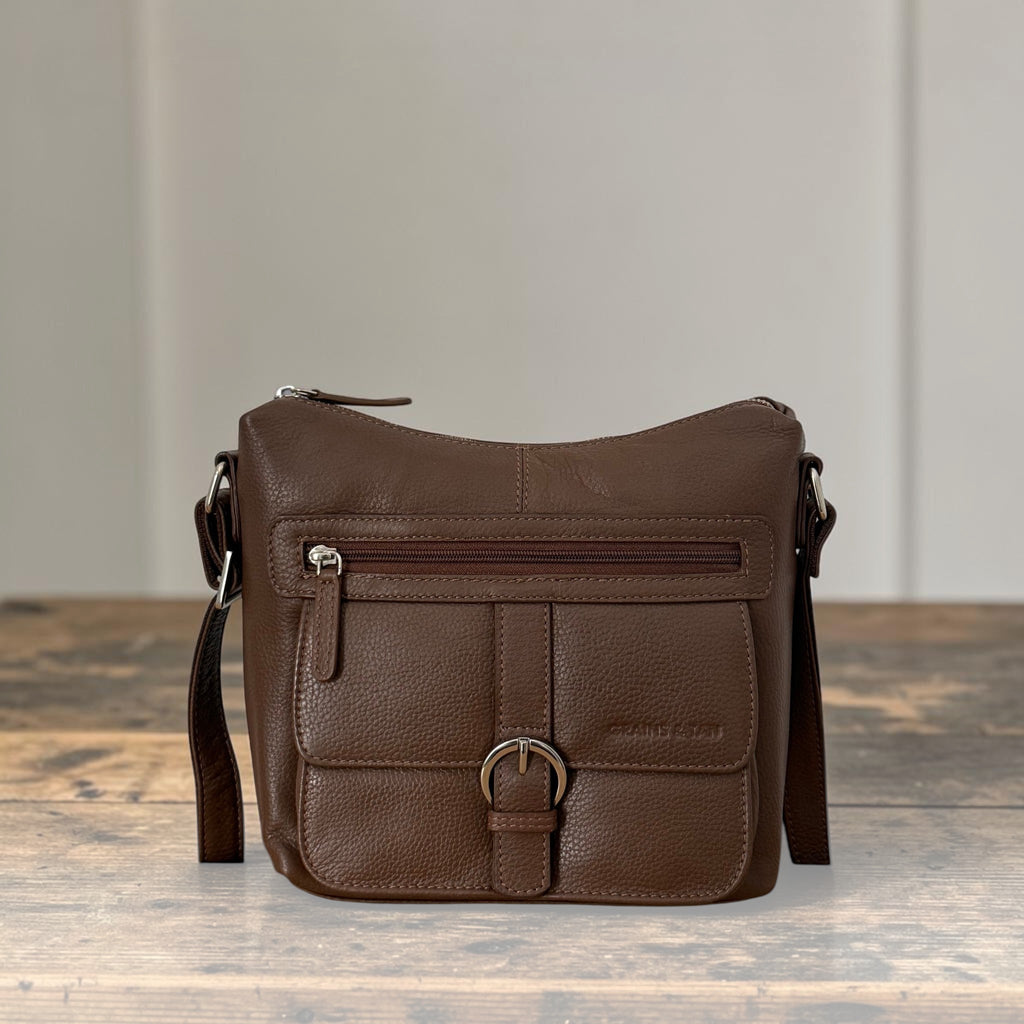 The Arundel Leather Crossbody Bag – Premium Full Grain Leather Messenger Shoulder Bag for Women