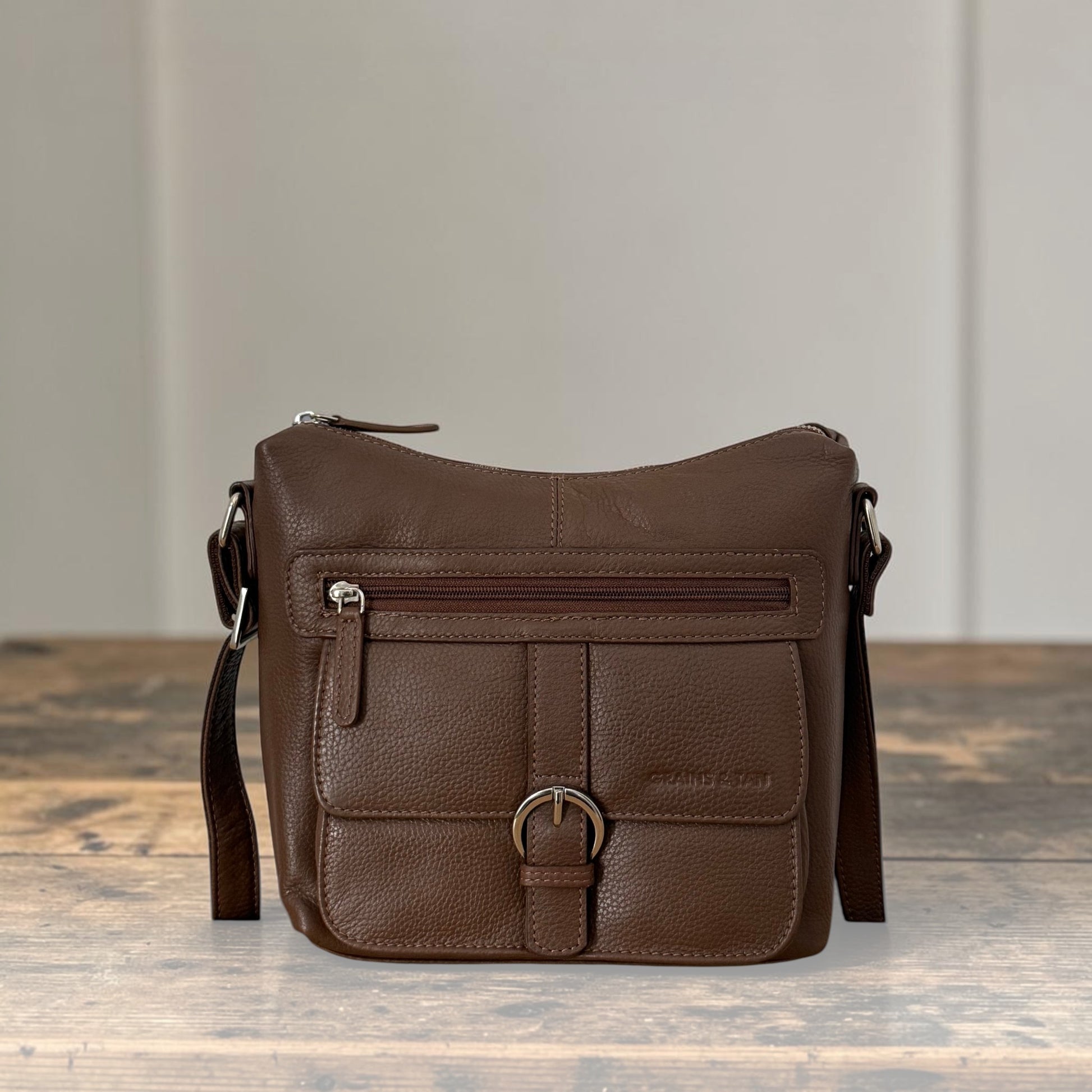 The Arundel Leather Crossbody Bag – Premium Full Grain Leather Messenger Shoulder Bag for Women