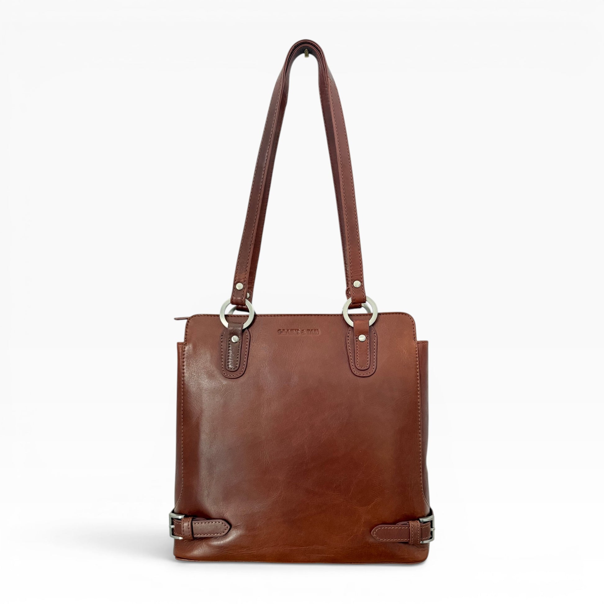 GT-KH12 The Oxford Leather Tote, Shopper – Brown