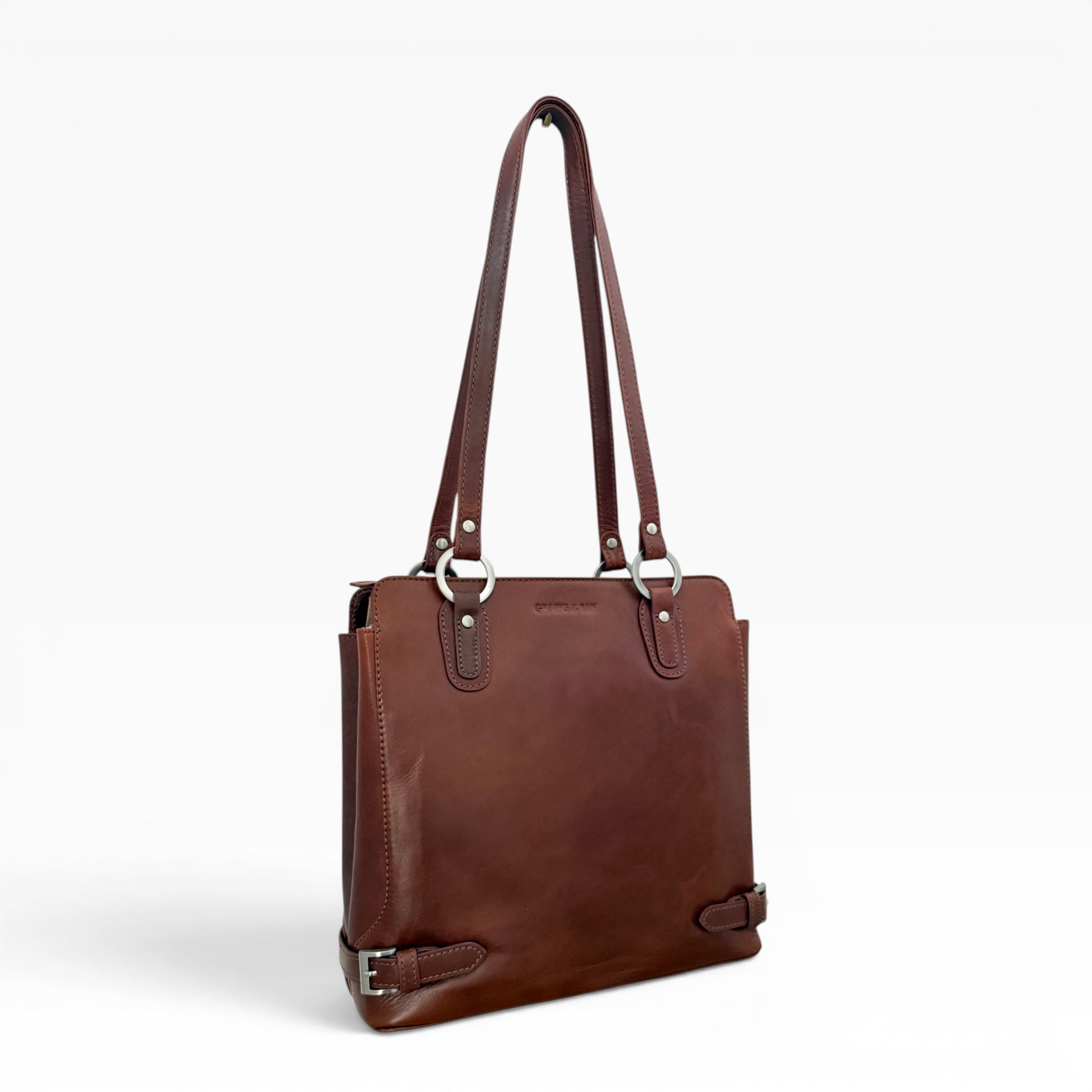 GT-KH12 The Oxford Leather Tote, Shopper – Brown