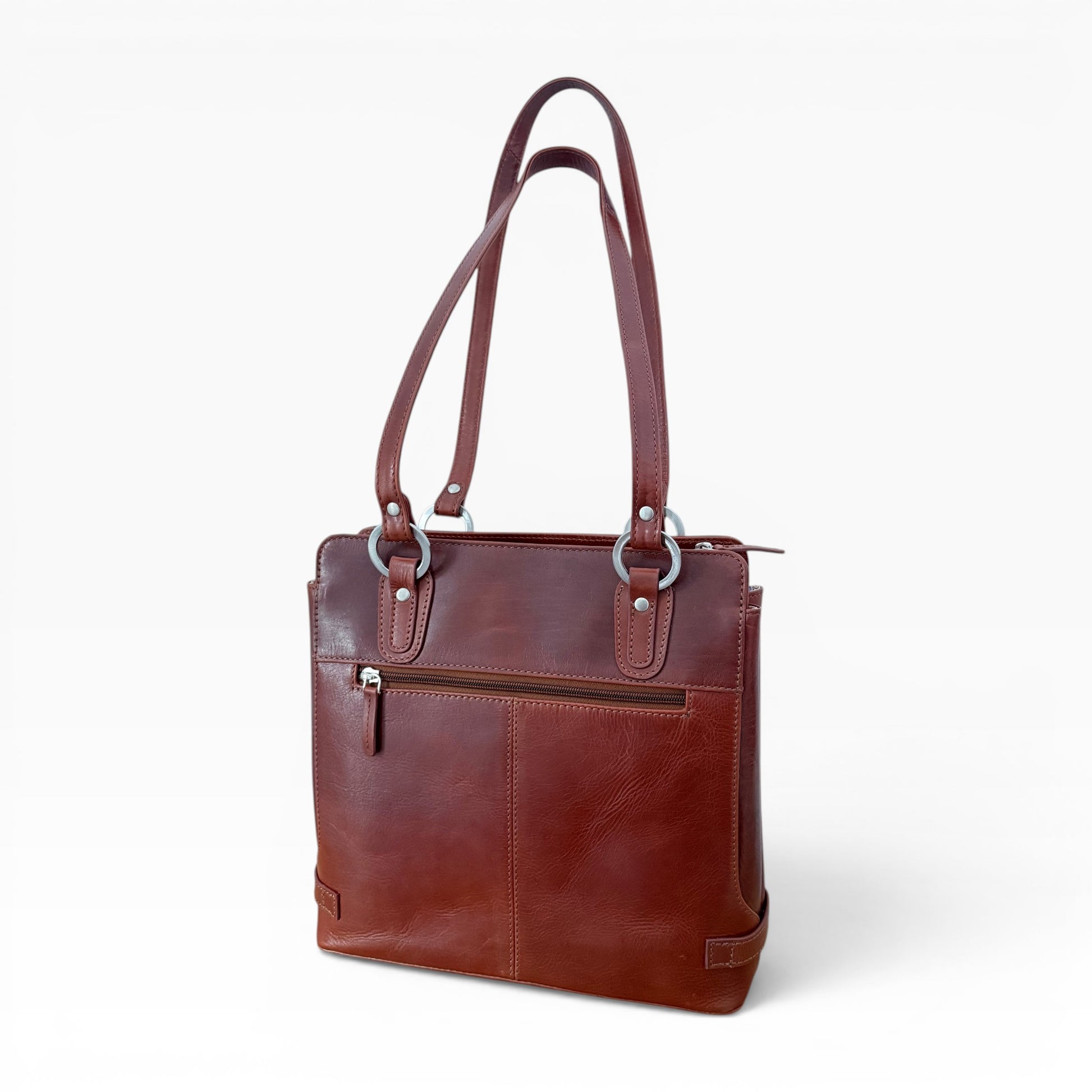 GT-KH12 The Oxford Leather Tote, Shopper – Brown
