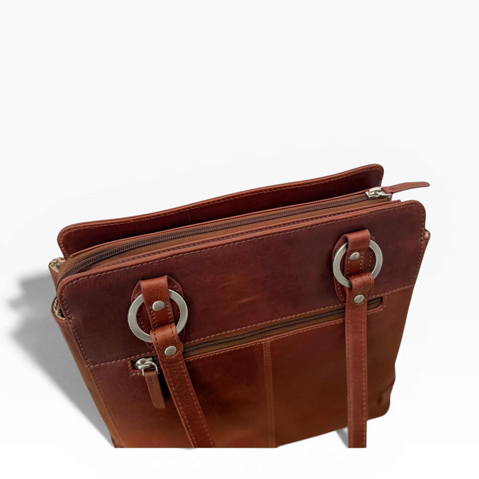 GT-KH12 The Oxford Leather Tote, Shopper – Brown
