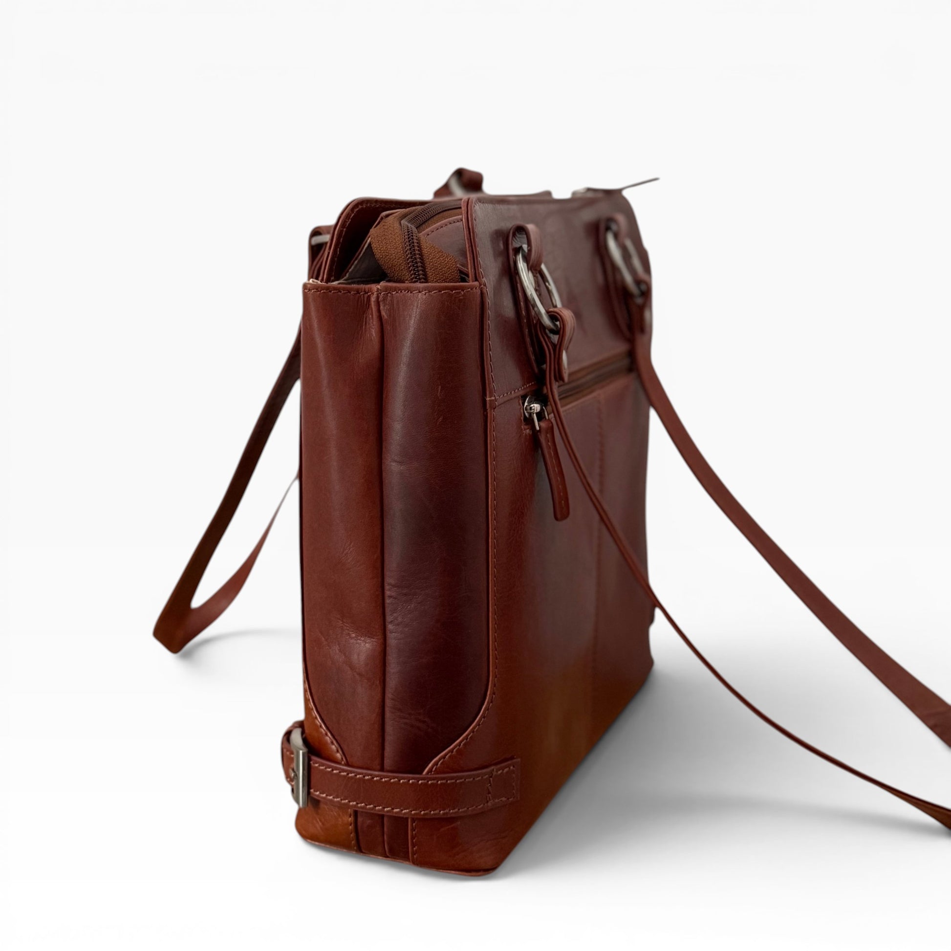 GT-KH12 The Oxford Leather Tote, Shopper – Brown