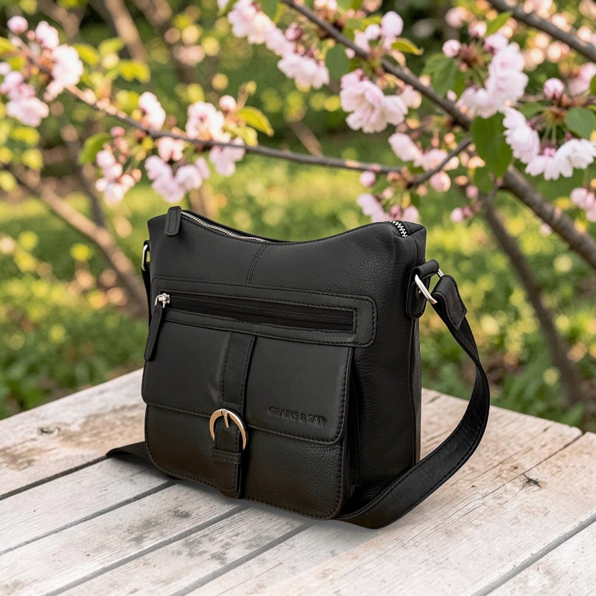 The Arundel Leather Crossbody Bag – Premium Full Grain Leather Messenger Shoulder Bag for Women