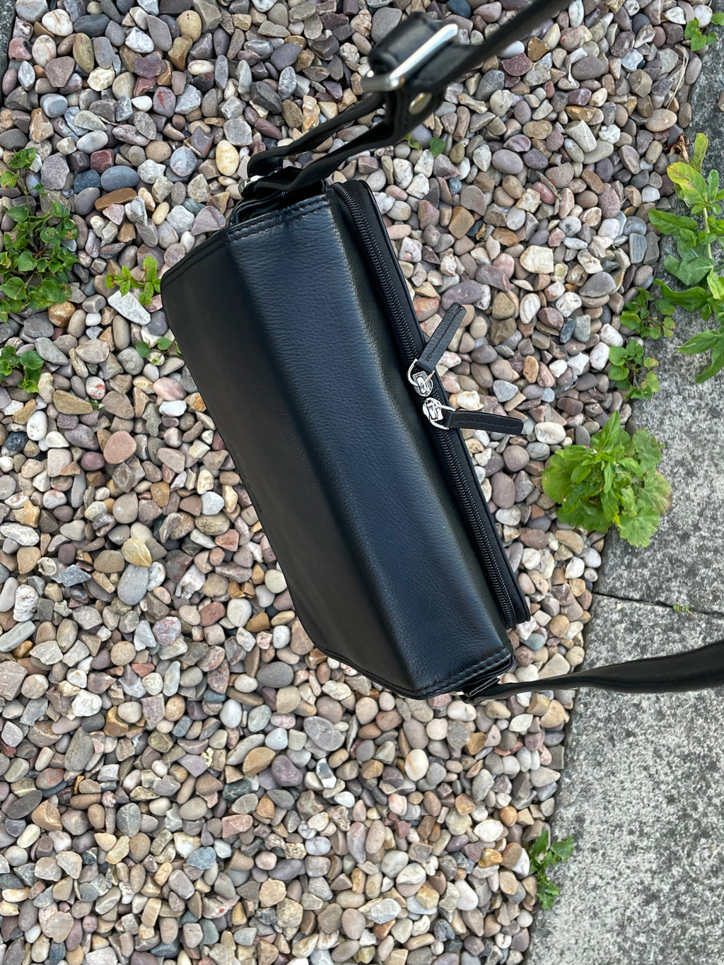 GT-KH3 Full-Grain Leather Flap Handbag: Adjustable Shoulder Bag