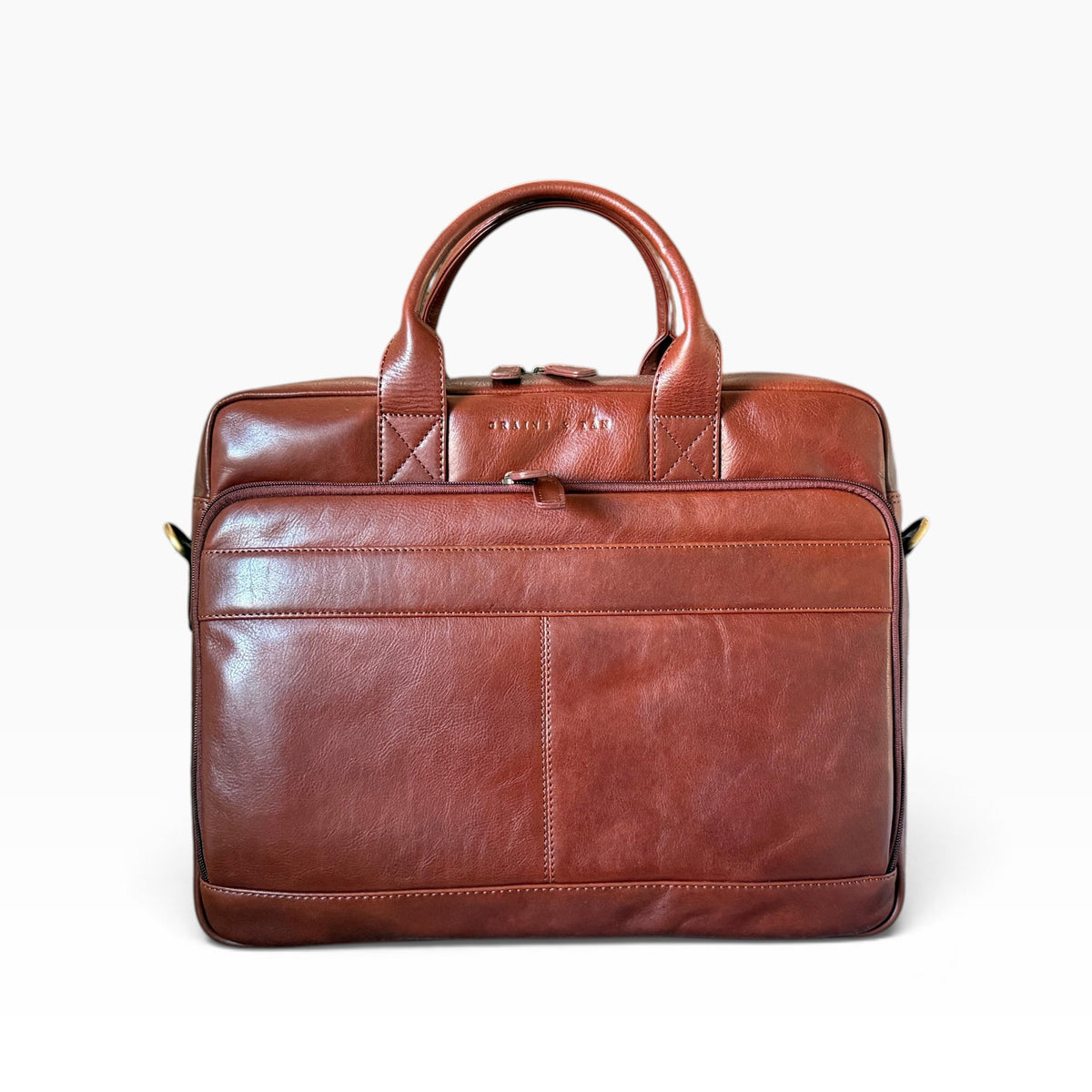 Ashford Full Grain Leather Briefcase, Laptop Messenger Bag – British Design Briefcase (Fits 17” Laptop) - SPECIAL EDITION