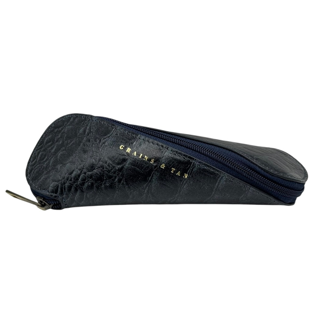 The Orford Leather Glasses Case – Slim Spiral Zip Sunglasses Case | Grains & Tan