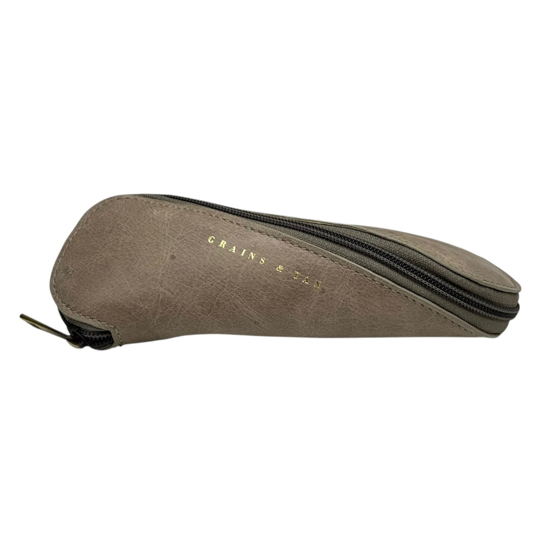 The Orford Leather Glasses Case – Slim Spiral Zip Sunglasses Case | Grains & Tan