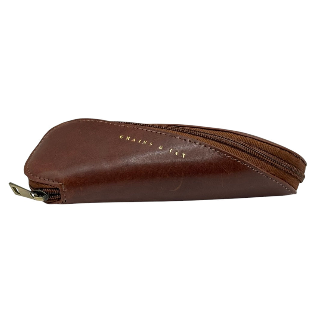 The Orford Leather Glasses Case – Slim Spiral Zip Sunglasses Case | Grains & Tan
