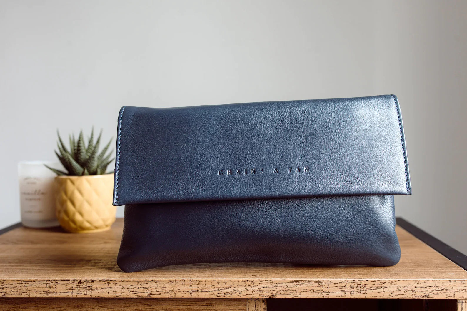 Bray Convertible Clutch cum Crossbody Bag | Grains & Tan