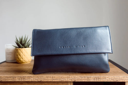 Bray Convertible Clutch cum Crossbody Bag | Grains & Tan