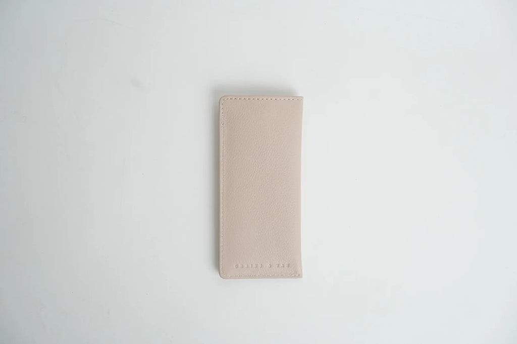 Grains & Tan Full-grain Leather Soft Glasses Case, Spectacle Case with a Pen Slot