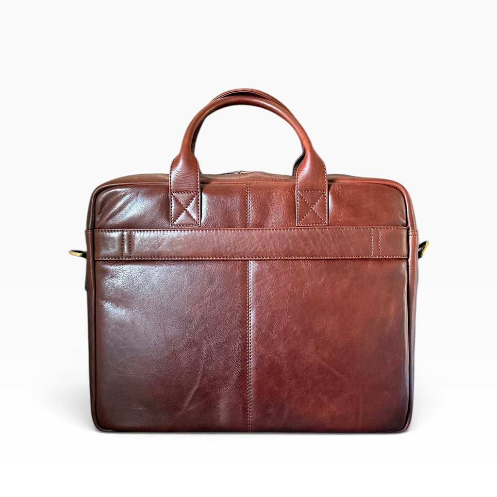 Ashford Full Grain Leather Briefcase, Laptop Messenger Bag – British Design Briefcase (Fits 17” Laptop) - SPECIAL EDITION